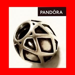PANDORA 925 STERLING SILVER OPEN BASKET BEAD CHARM